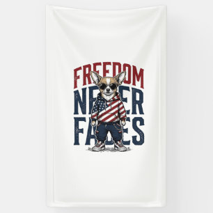Patriotisches Chihuahua-Freiheits-Vintage-Hund-Shi Banner