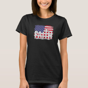 Patriotisches christliches Zitat Glaube religiöses T-Shirt
