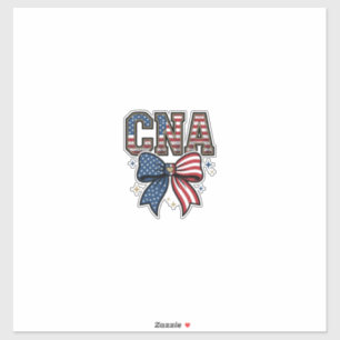 Patriotisches CNA-Schleifen-Vintage-Stickerei-Shir Aufkleber