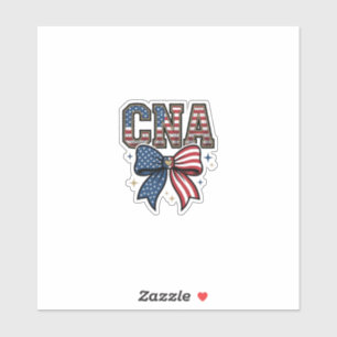 Patriotisches CNA-Schleifen-Vintage-Stickerei-Shir Aufkleber