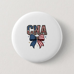 Patriotisches CNA-Schleifen-Vintage-Stickerei-Shir Button