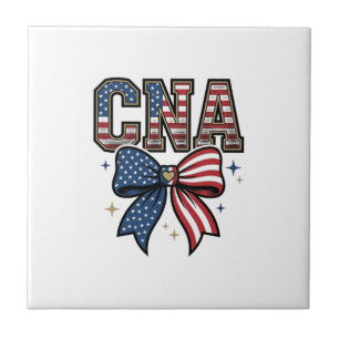 Patriotisches CNA-Schleifen-Vintage-Stickerei-Shir Fliese