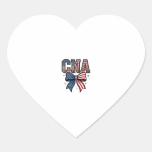 Patriotisches CNA-Schleifen-Vintage-Stickerei-Shir Herz-Aufkleber