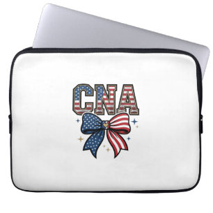 Patriotisches CNA-Schleifen-Vintage-Stickerei-Shir Laptopschutzhülle