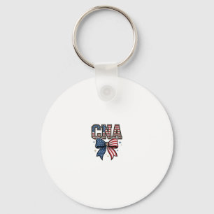 Patriotisches CNA-Schleifen-Vintage-Stickerei-Shir Schlüsselanhänger