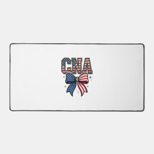 Patriotisches CNA-Schleifen-Vintage-Stickerei-Shir Schreibtischunterlage