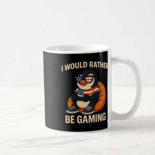 Patriotisches Cooles Funny American Pinguin Gamer- Kaffeetasse