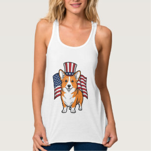 Patriotisches Corgi Vintage Gravur Shirt Design_1