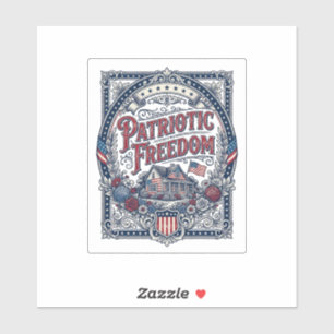 Patriotisches Cottage-Garten-Vektorgrafik-T-Shirt Aufkleber
