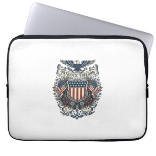 Patriotisches Cottagecore-Amerika-Vektorgrafik-T-S Laptopschutzhülle