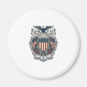 Patriotisches Cottagecore-Amerika-Vektorgrafik-T-S Magnet