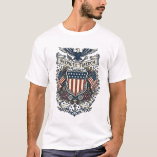 Patriotisches Cottagecore-Amerika-Vektorgrafik-T-S T-Shirt