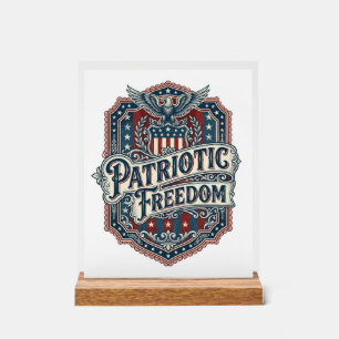 Patriotisches Country Gospel Vektorgrafik T-Shirt Acrylschild