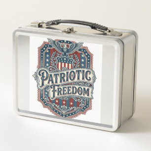 Patriotisches Country Gospel Vektorgrafik T-Shirt Metall Brotdose