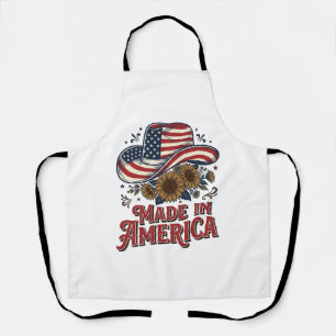 Patriotisches Cowboy-Hut In Amerika Hergestelltes Schürze