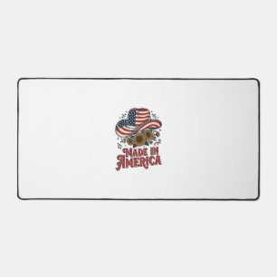 Patriotisches Cowboy-Hut Made in America Shirt-Des Schreibtischunterlage