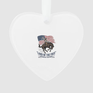 Patriotisches Cowboy-Land der Freien Western-Hemd Ornament