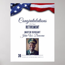 Patriotisches Custom Military Retirement Poster