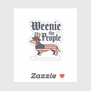 Patriotisches Dachshund-T-Shirt Weenie the People_ Aufkleber