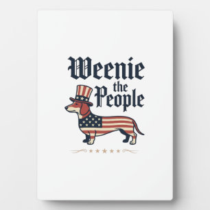 Patriotisches Dachshund-T-Shirt Weenie the People_ Fotoplatte