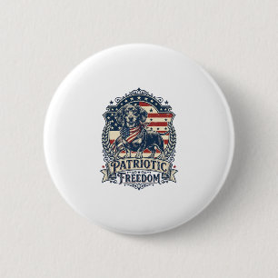 Patriotisches Dachshund-Vektorgrafik-T-Shirt_1 Button