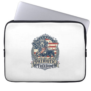 Patriotisches Dachshund-Vektorgrafik-T-Shirt_1 Laptopschutzhülle