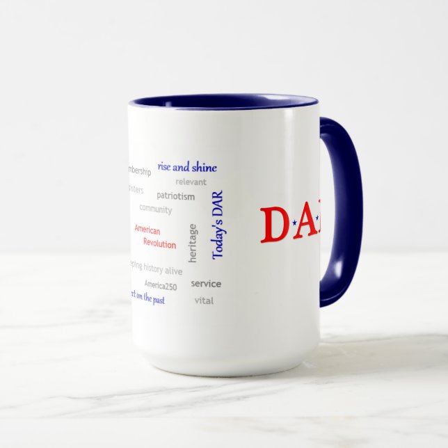Patriotisches DAR Tasse (VorderseiteRechts)
