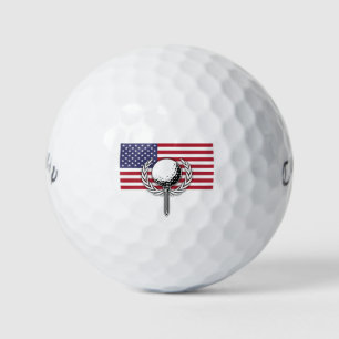 Patriotisches Design der amerikanischen Flagge Golfball