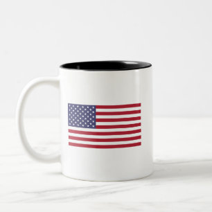 Patriotisches Design der amerikanischen Flagge Zweifarbige Tasse