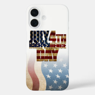 Patriotisches Design vom 4. Juli iPhone 16 Hülle