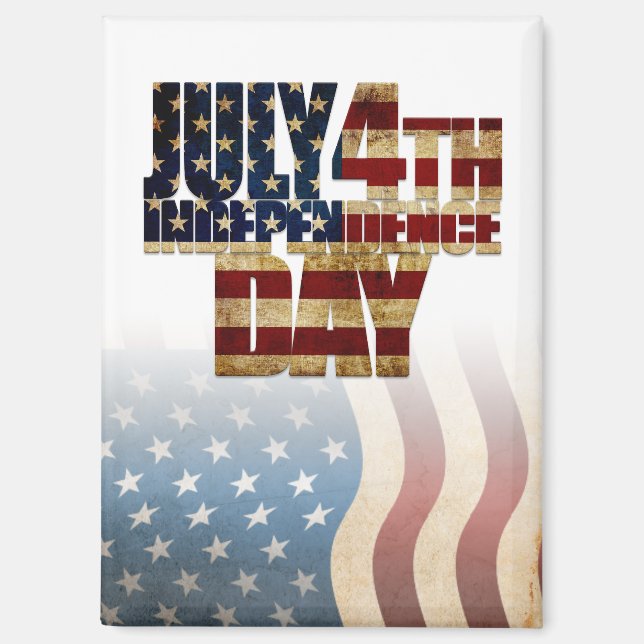 Patriotisches Design vom 4. Juli Magnet (Vorderseite)