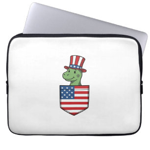 Patriotisches Dinosaurier-Tasche Vintage-Shirt-Des Laptopschutzhülle