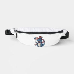 Patriotisches Dinosaurier Vintage Vektor-Shirt Des Bauchtasche