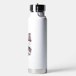 Patriotisches Dobermann-USA-Vintage-Stickerei-Shir Trinkflasche