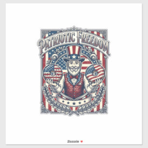 Patriotisches Donut-Liebhaber Vektorgrafik T-Shirt Aufkleber