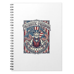Patriotisches Donut-Liebhaber Vektorgrafik T-Shirt Notizblock