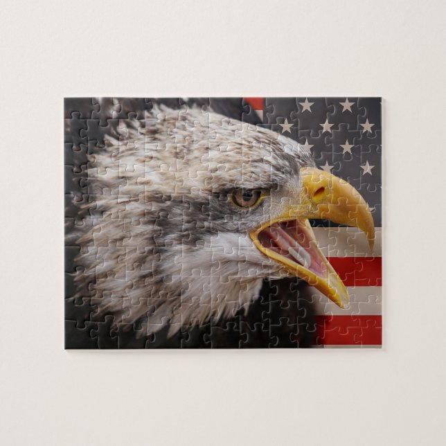 Patriotisches Eagle-Bild-Puzzlespiel Puzzle (Horizontal)