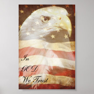 Patriotisches Eagle-Plakat Poster