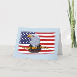 Patriotisches Eagle und USA-Flagge Karte