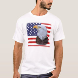 Patriotisches Eagle und USA-Flagge T-Shirt