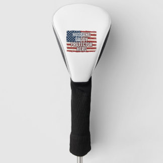 Patriotisches Ehemann Daddy Beschützer Held Flagge Golf Headcover