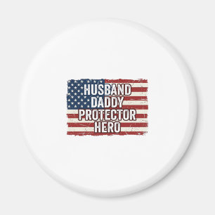 Patriotisches Ehemann Daddy Beschützer Held Flagge Magnet