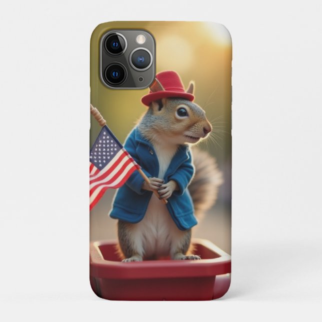 Patriotisches Eichhörnchen Case-Mate iPhone Hülle (Rückseite)