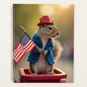 Patriotisches Eichhörnchen Planer