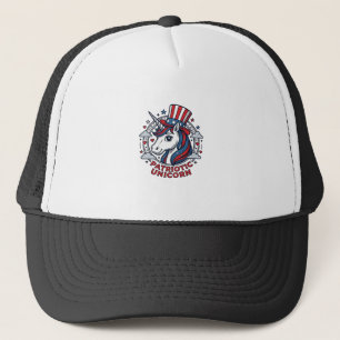 Patriotisches Einhorn Vintage Gravur Grafik_1 Truckerkappe