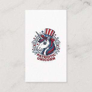 Patriotisches Einhorn Vintage-Gravur-Grafik_1 Visitenkarte
