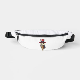 Patriotisches Eiscreme-Kegel-Vintage-Stich-Design_ Bauchtasche