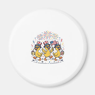 Patriotisches Enten-Trio Vintage 4. Juli-Shirt Des Magnet