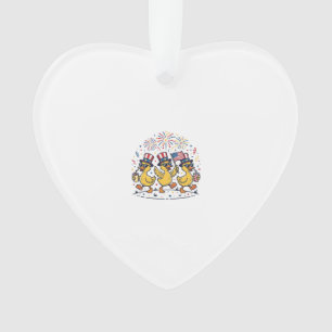 Patriotisches Enten-Trio Vintage 4. Juli-Shirt Des Ornament