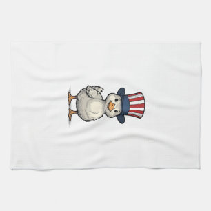 Patriotisches Entlein Vintage 4. Juli-Shirt-Design Geschirrtuch